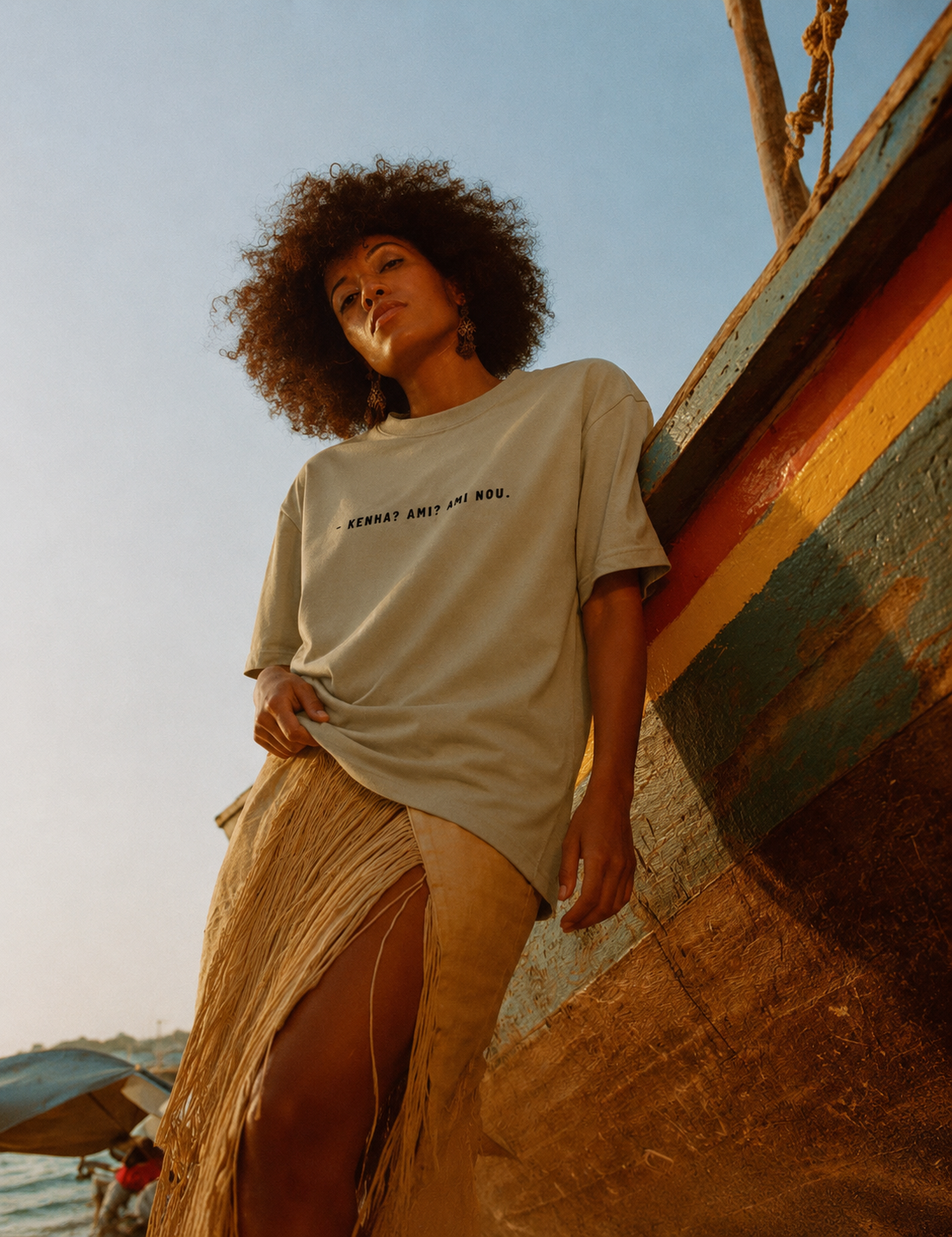 #KENHA AMI AMI NOU - Unisex Oversized faded t-shirt
