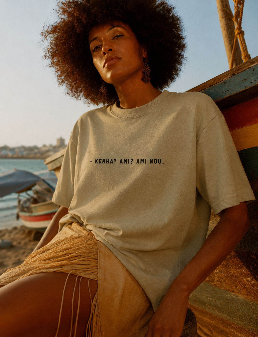 #KENHA AMI AMI NOU - Unisex Oversized faded t-shirt
