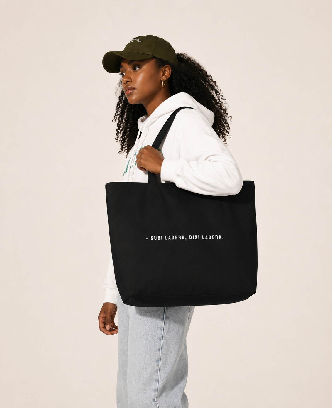 #SUBI LADERA DIXI LADERA - Large organic tote bag
