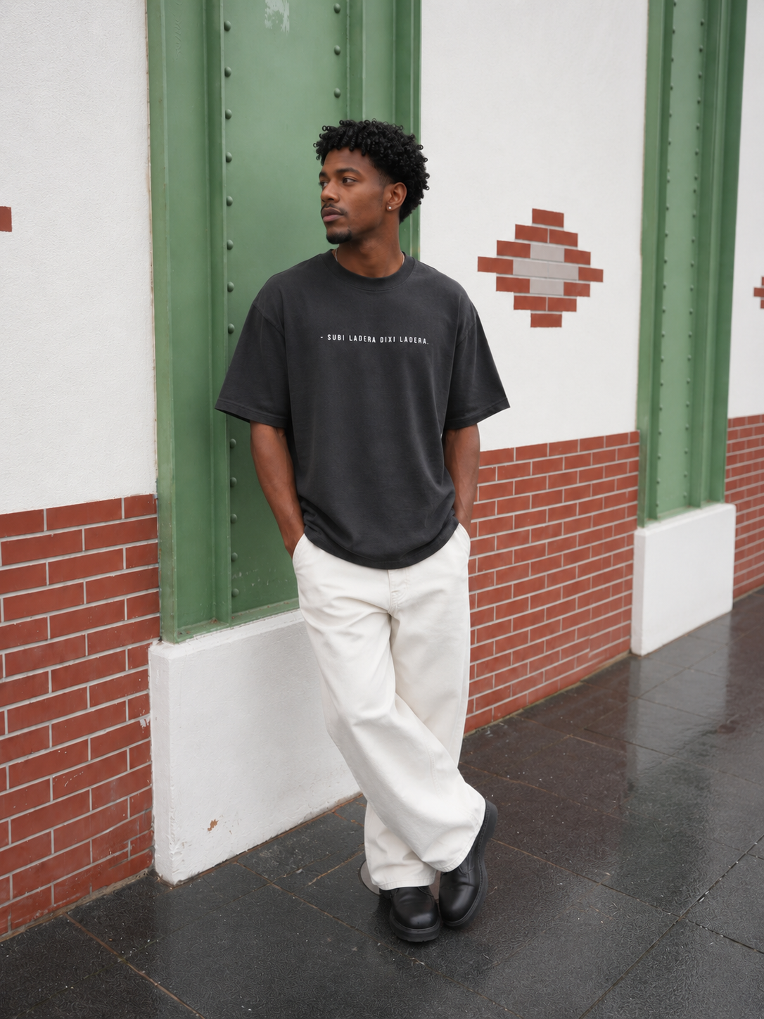 #SUBI LADERA DIXI LADERA - Unisex Oversized faded t-shirt