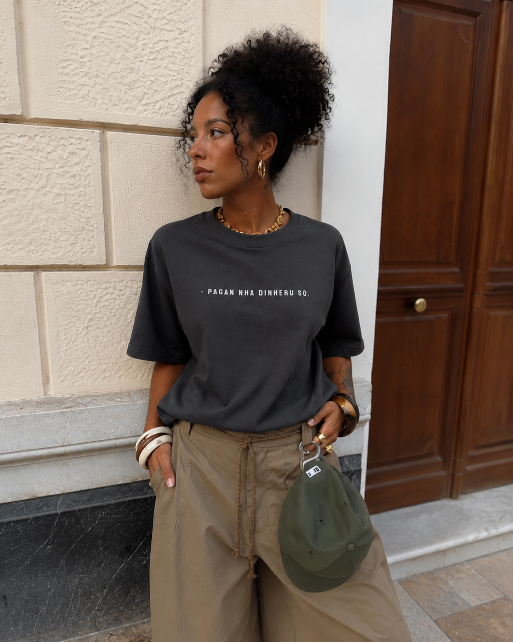 #PAGAN NHA DINHERU SO - Unisex Oversized faded t-shirt