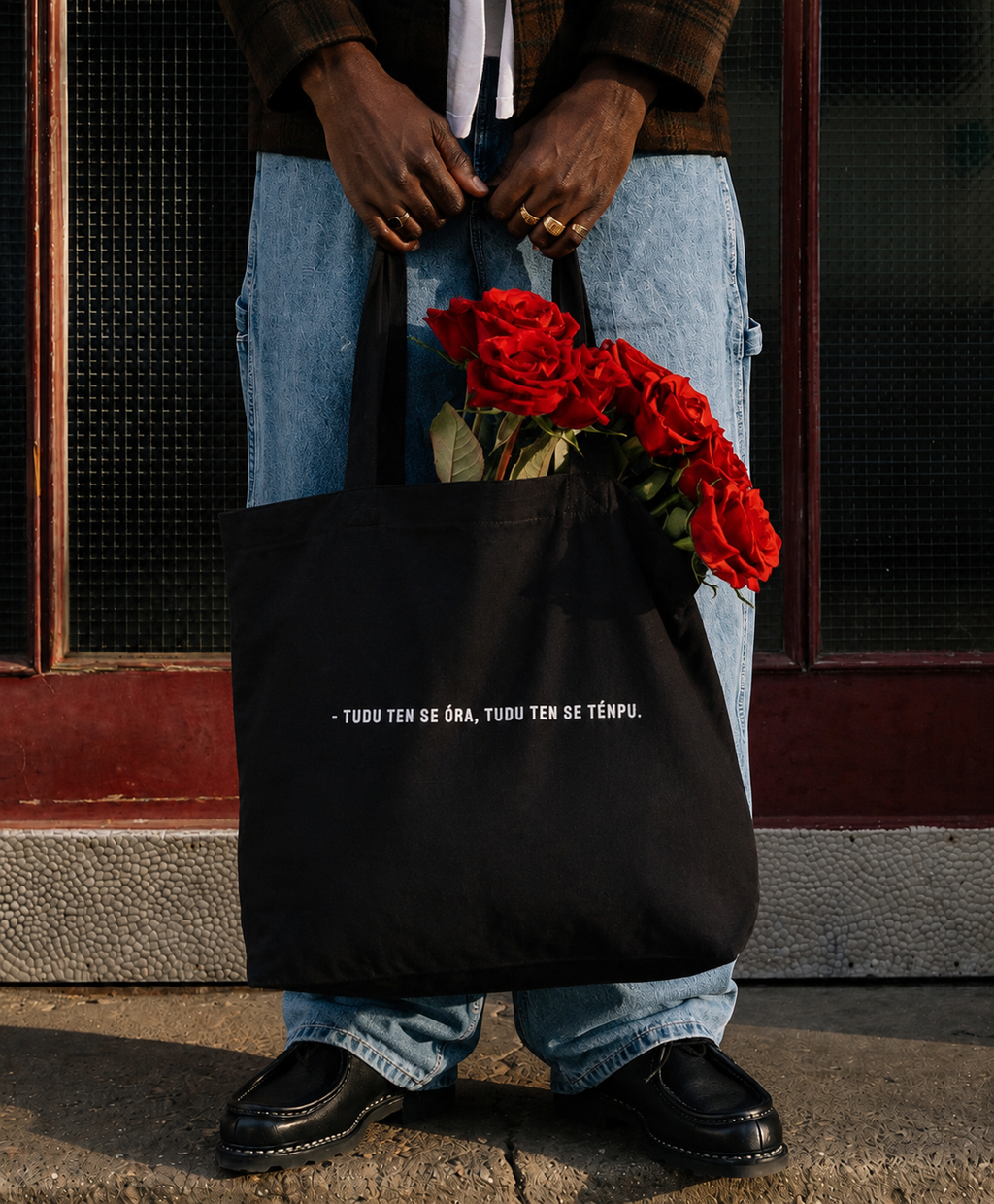 #TUDU TEN SE ORA TUDU TEN SE TENPU - Large organic tote bag