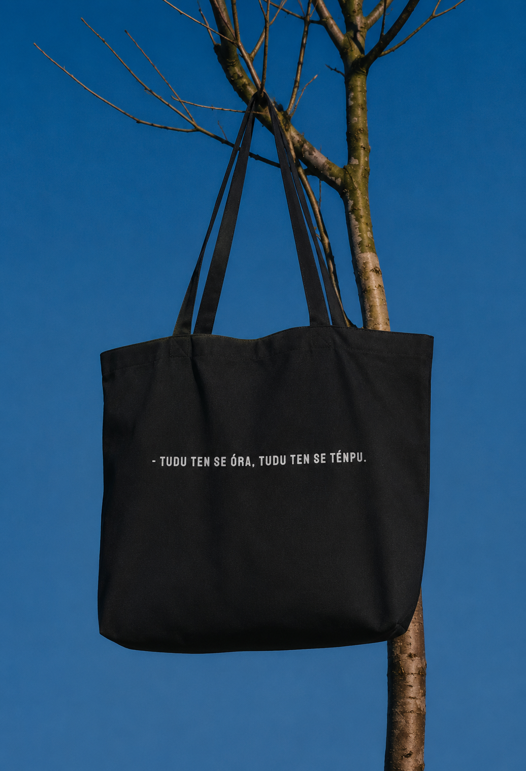 #TUDU TEN SE ORA TUDU TEN SE TENPU - Large organic tote bag
