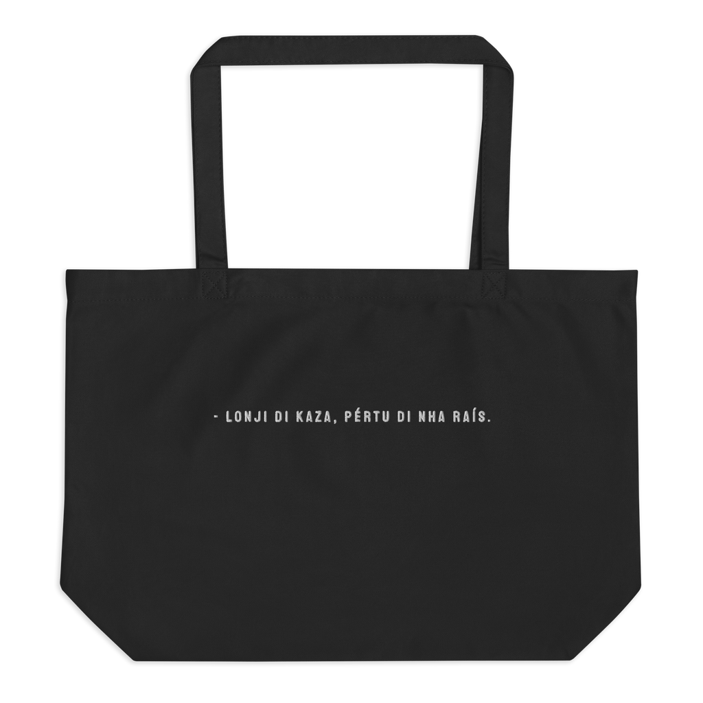 #LONJI DI KAZA PERTU DI NHA RAIS - Large organic tote bag