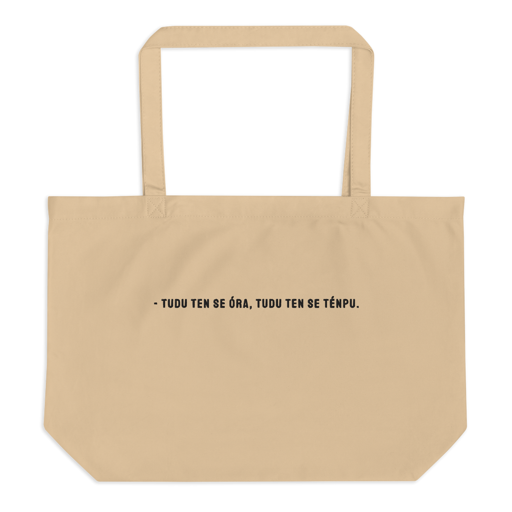 #TUDU TEN SE ORA TUDU TEN SE TENPU - Large organic tote bag